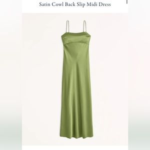Abercrombie Satin Cowl Back Slip Dress